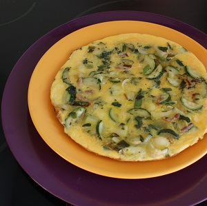 Frittata poireaux courgettes