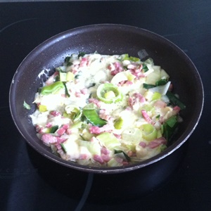 Tartiflette aux poireaux